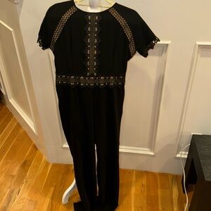 Black pants suitsuit with short sleeves size 6